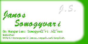 janos somogyvari business card